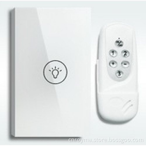 US style, 1 gang wireless touch light switch , 315/433Mhz, AC110-240V, touch switch+wall switch